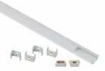Профиль алюм для светодиод ленты врезной с фланцем комплект 22х6мм 2м CAB251 ЭРА (1/5)
