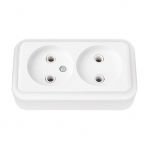 Розетка 2гн без З/К о/у белый 16А IP20 Пралеска Беларусь (1/60) Розетка 2гн без З/К о/у белый 16А IP20 Пралеска Беларусь (1/60)