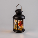 Декоративный фонарь с шариками 12х12х20,6 см, черный корпус, теплый белый цвет свечения NEON-NIGHT