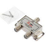 Делитель ТВ ЭРА Simple DS-F-SAT-01 2 ответвления под F разъём 5-2500 МГц Делитель ТВ ЭРА Simple DS-F-SAT-01 2 ответвления под F разъём 5-2500 МГц