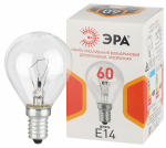 Лампочка ЭРА P45 60Вт Е14 / E14 230В шар прозрачный (КНР)