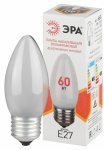 Лампочка ЭРА B36 60Вт Е27 / E27 230В свечка матовая (КНР)