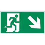 пиктограмма "ФИГУРА / СТРЕЛКА ВПРАВО ВНИЗ" 300х150мм для аварийно-эвакуационного светильника Giant/Vision/IP65 Basic пиктограмма "ФИГУРА / СТРЕЛКА ВПРАВО ВНИЗ" 300х150мм для аварийно-эвакуационного светильника Giant/Vision/IP65 Basic