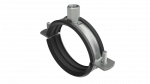 Хомут для средних нагрузок с изоляцией с гайкой М8 для труб d 1"
