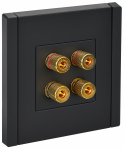 Розетка 4гн аудио с/у черный FP139 FORTE&PIANO IEK (1/10/100)