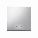 ARTGALLERY 1-клавишный ВЫКЛЮЧАТЕЛЬ КНОПОЧНЫЙ с подсв., 10А, механизм, АЛЮМИНИЙ