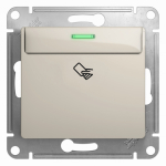 Выключатель карточный с/у молочный механизм Glossa Systeme Electric (1/20)