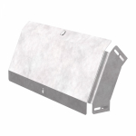 Угол д/листового кабель.лотка 45° вертикально ниспадающий без соединит. разъема сталь светло-серый ПРОМРУКАВ