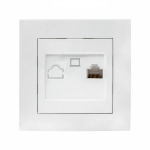 Розетка 1гн комп RJ45 с/у белый кат.5е Валенсия EKF PROxima Розетка 1гн комп RJ45 с/у белый кат.5е Валенсия EKF PROxima