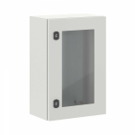 Корпус распред. шкафа 1двер. сталь серый 400мм 600мм 250мм с монтажной платой IP66 DKC