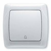 Кнопка звонка 1гн о/у бел IP20 (1/12)