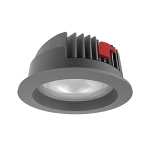 Светодиодный светильник VARTON DL-Pro круглый встраиваемый 226х96 мм 52 Вт 3000 K IP65 диаметр монтажного отверстия 200-215 мм RAL7045 серый муар