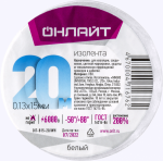 Изолента ОНЛАЙТ 71 676 OIT-B15-20/WH белая