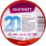 Изолента ОНЛАЙТ 71 678 OIT-B15-20/R красная