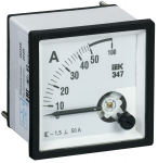Амперметр Э47 96х96 50А 1,5 IEK (1/60)