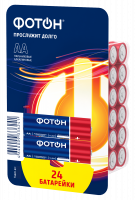 Элемент питания LR6 (АА) алкалиновый BP24 бл. 24шт ФОТОН (24/240/720)