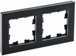 Рамка 2гн металл черный РУ-2-1-БрЧ BRITE IEK (1/5/100)