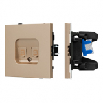 Механизм компьютерной розетки двойной SCT-TENDO-MPC2-PL-GD (RJ-45, CAT6) (Arlight, Песочный) Механизм компьютерной розетки двойной SCT-TENDO-MPC2-PL-GD (RJ-45, CAT6) (Arlight, Песочный)
