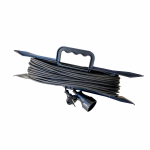 Удлинитель на рамке 1гн без З/К 30м черный 10А 4000Вт КГ 2х2,5 УХ-16-1-30-Р SVET (1)