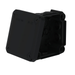 Коробка распределительная T60, 100х100х48 мм, IP66, вводы d25х7, чёрная Коробка распределительная T60, 100х100х48 мм, IP66, вводы d25х7, чёрная