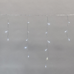 Гирлянда светодиодная Айсикл (бахрома) 25x0,6м, c эффектом мерцания, прозрачный провод, IP44, 230В, диоды БЕЛЫЕ, 588LED NEON-NIGHT