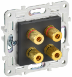 Розетка аудио 4гн с/у титан механизм SK-A01T SKANDY IEK (1/10/100)