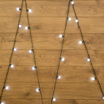 Гирлянда "Мультишарики" Ø18мм 5м, темно-зеленый ПВХ, 25 диодов, цвет Белый Neon-Night (1/1/48)