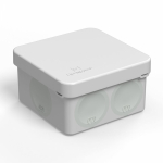 Коробка разветвительная 70х70х40 о/у серая с 6 кабельными вводами под монтажный пистолет безгалогенная (HF) двухкомпонентная IP66 Промрукав(1/150/150)