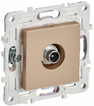 Розетка 1гн ТВ проходная с/у песочный механизм SK-A17Sa SKANDY IEK (1/10/100)