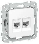 FLITE Роз 2я RJ45/RJ11 кат.6/3 UTP РКТ6/3-2-0-ФлБ бел. IEK