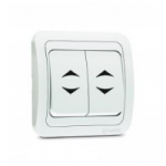 Выключатель 2кл прох с/у белый IP20 Mimoza Makel (1/12/120)