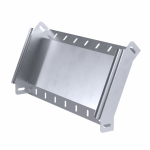 Угол д/листового кабель.лотка 45° вертикально ниспадающий (внешний) без соединит. разъема нержавеющая сталь ПРОМРУКАВ