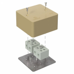 Коробка огнестойкая для кабель-канала 40-0460-FR16.0-4 Е15-Е120 RAL1001 85х85х45 (44 шт/кор) Промрукав