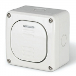 Выключатель 1кл 20А 220В бел настенный однополюсный IP66 ДКС (1/1/1) Выключатель 1кл 20А 220В бел настенный однополюсный IP66 ДКС (1/1/1)