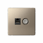 Розетка 2гн комп+ТВ RJ45+TV с/у шампань механизм кат.5е ArtGallery Systeme Electric (1/5/20)