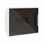 Щиток 8 мод встраиваемый FRAME, белый, с тонированной дверцей, с 2 шинами PEN на 6 и 8 отв. Щиток 8 мод встраиваемый FRAME, белый, с тонированной дверцей, с 2 шинами PEN на 6 и 8 отв.