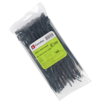 Хомут кабельный (стяжка) 200ммx4.8мм с внутр. зубчатым зацеплением пластик черный макс.d охвата50мм Fortisflex