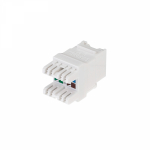 Модуль Keystone Джек RJ-45(8P8C), UTP неэкранированный, CAT 6, тип 180 градусов, с пылезащитной шторкой, белый REXANT PRO