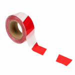 Лента оградительная 75мм красно-белая (100м/бухта) EKF Basic (1/5) Лента оградительная 75мм красно-белая (100м/бухта) EKF Basic (1/5)