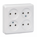 Розетка 4гн без З/К о/у белый 16А IP20 Этюд Systeme Electric (1/7) Розетка 4гн без З/К о/у белый 16А IP20 Этюд Systeme Electric (1/7)