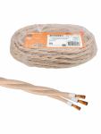 Ретро провод "Эко" 3х1,5 витой ГОСТ бежевый (10м) TDM Ретро провод "Эко" 3х1,5 витой ГОСТ бежевый (10м) TDM