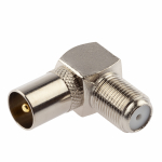 Переходник ЭРА Simple RS-A04-1 гнездо F-штекер TV угловой 1 шт Переходник ЭРА Simple RS-A04-1 гнездо F-штекер TV угловой 1 шт