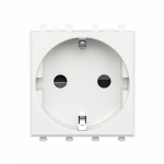 Розетка ДКС 1-мест. 2мод. для каб.-канала16А 220-250В со шторками IP20 крем.-белый