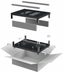 Комплект основание и крыша 600х600мм шкафа 18-47U черный LINEA E ITK (1)