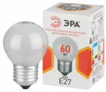 Лампочка ЭРА P45 60Вт Е27 / E27 230В шар матовый (КНР)
