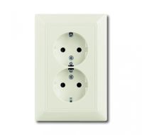 Розетка ABB Basic 55 2-мест. в сборе с корпусом с З/К скр. уст-ки16А 220-250В IP20 белый Розетка ABB Basic 55 2-мест. в сборе с корпусом с З/К скр. уст-ки16А 220-250В IP20 белый
