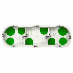 Коробка для скрытого монтажа 215x71x67x39мм под штукатурку с клеммой пластик белый с крышкой ip20 Systeme Electric