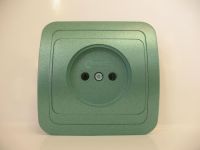 Розетка 1гн без З/К с/у зеленый керамика 16А Mimoza Makel (1/12/120)