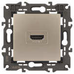 Розетка 1гн HDMI с/у шампань механизм 14-3114-04 Elegance ЭРА Розетка 1гн HDMI с/у шампань механизм 14-3114-04 Elegance ЭРА