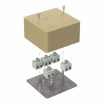 Коробка огнестойкая для кабель-канала 40-0460-FR2.5-10 Е15-Е120 RAL1001 85х85х45 (44 шт/кор) Промрукав